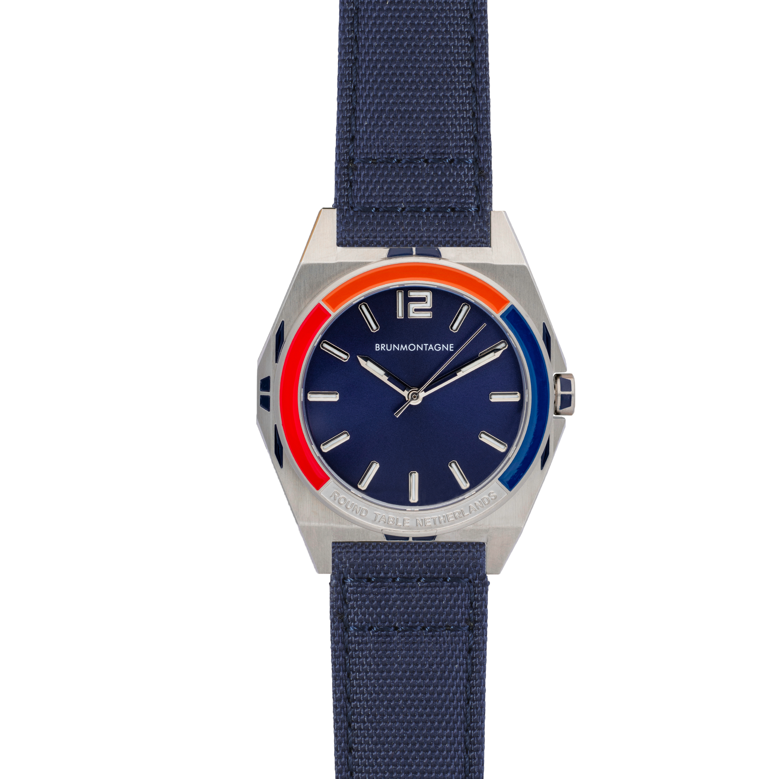 Ronde tafel horloge canvas voorkant