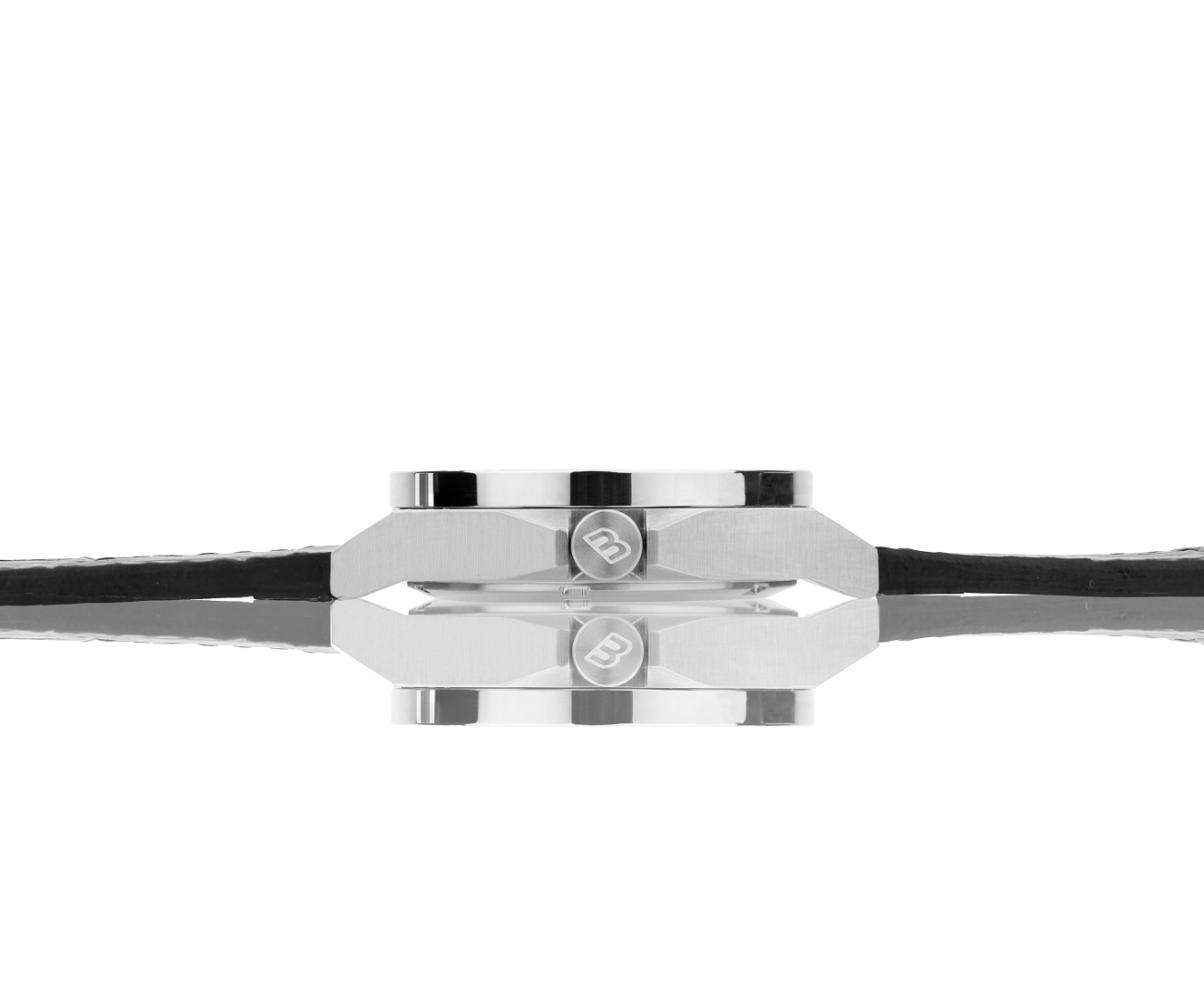 42mm Representor staal/zwart zijkant