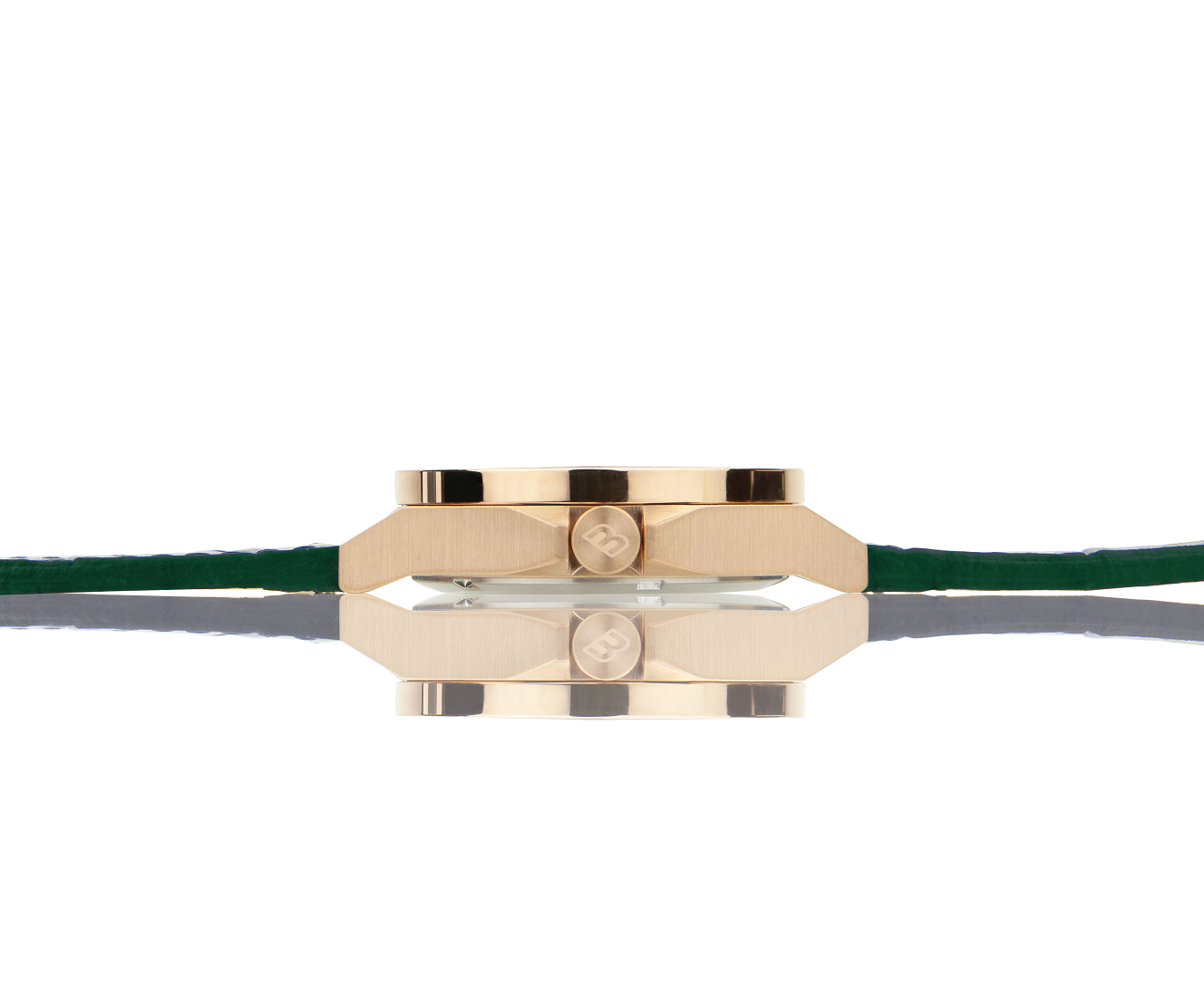 42mm Rgoud/Groen zijkant leder