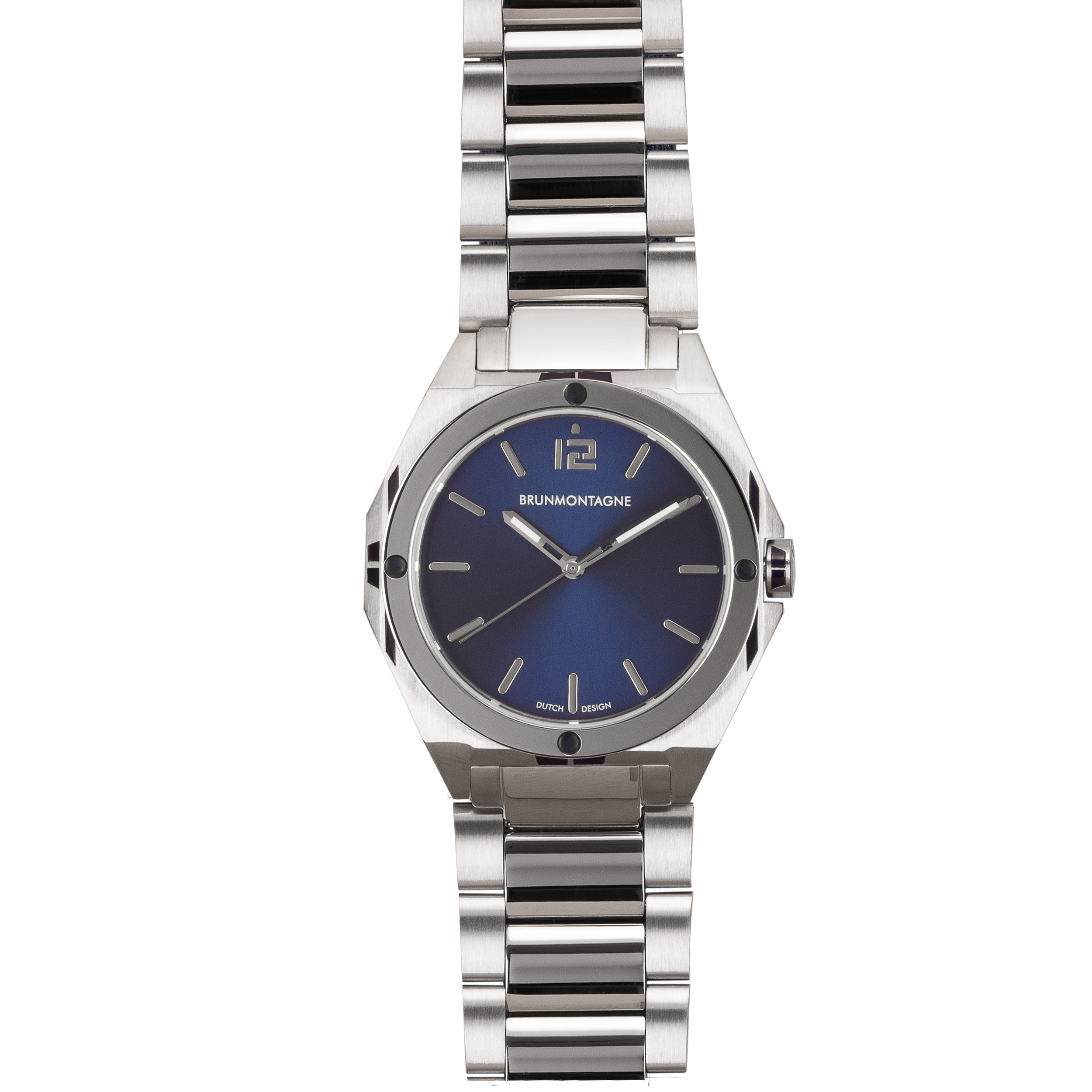 42mm Steel Blue Representor with PCL steel bracelet and polished bezel