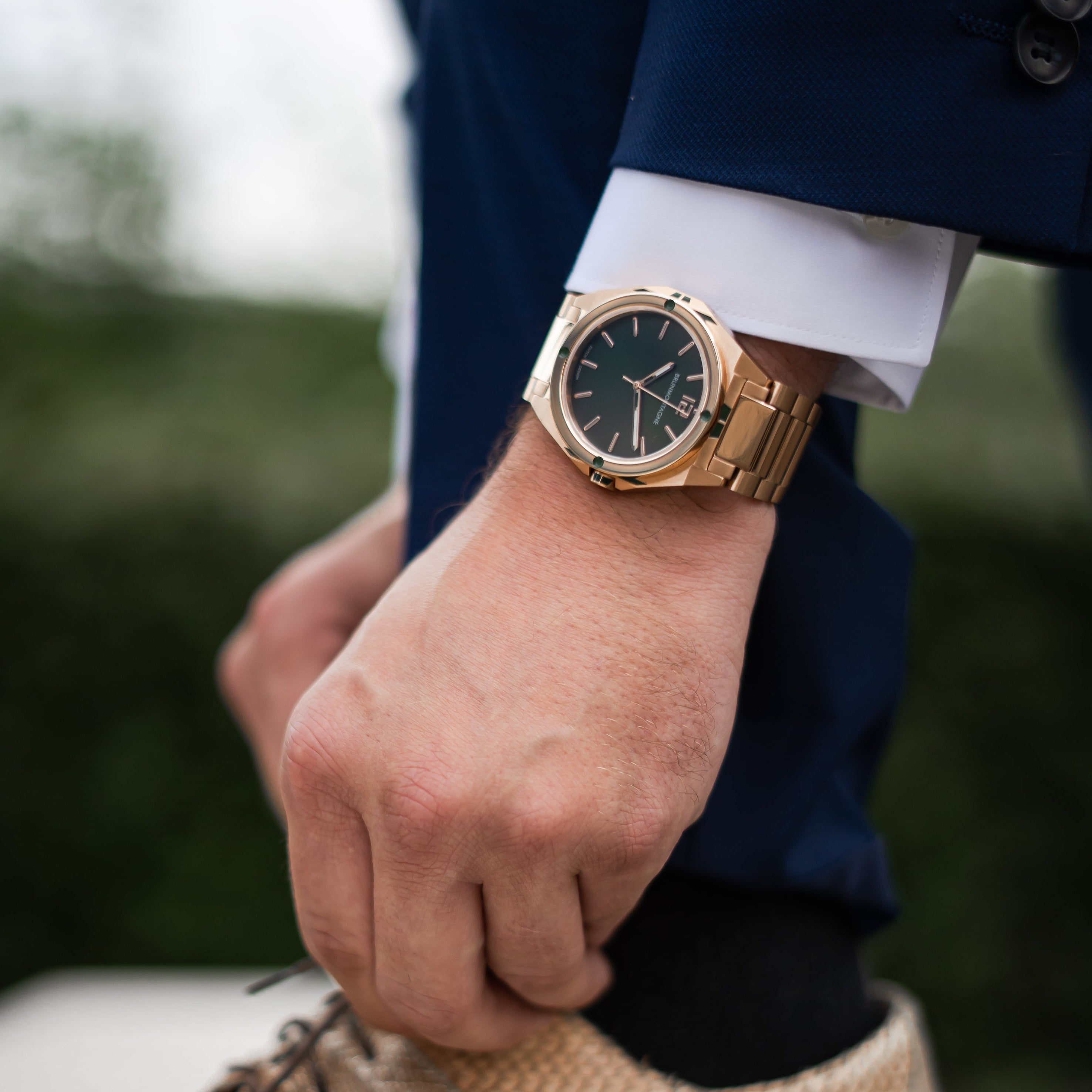 42mm Rgoud/Groen fashion PCL staal