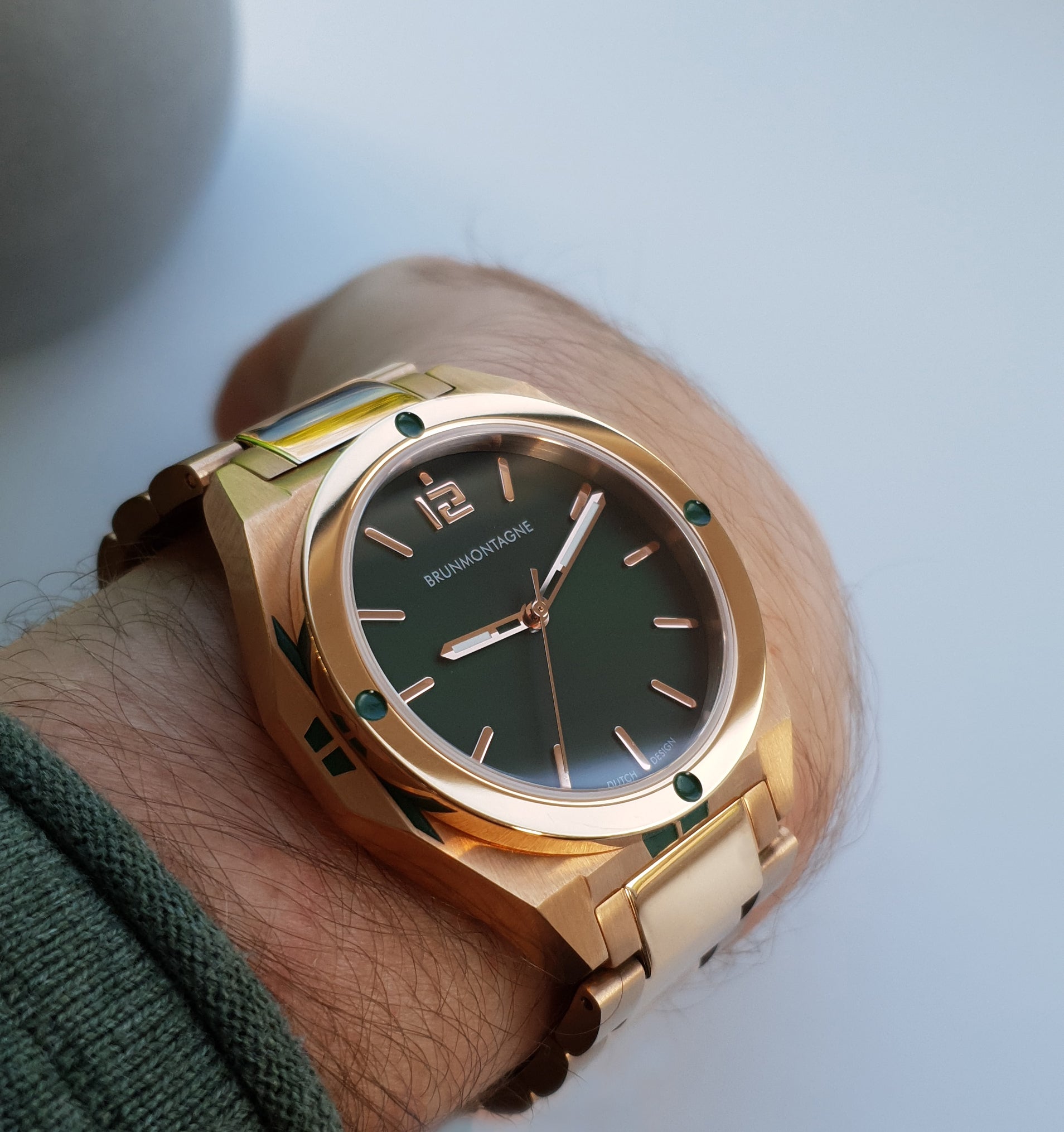 42mm Rgoud/Groen wristshot PCL staal