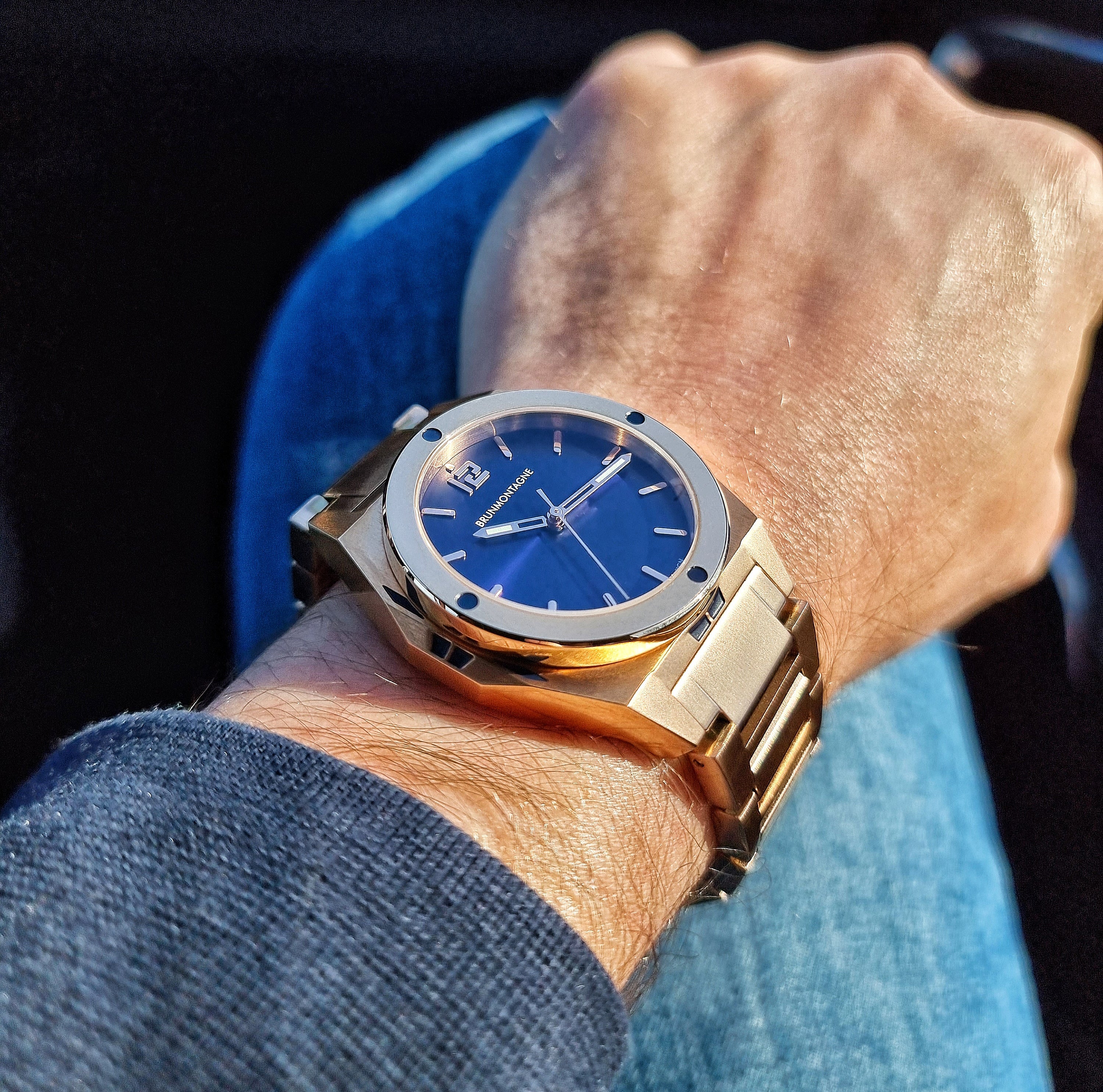 Wristshot 40mm Rgoud/Blauw