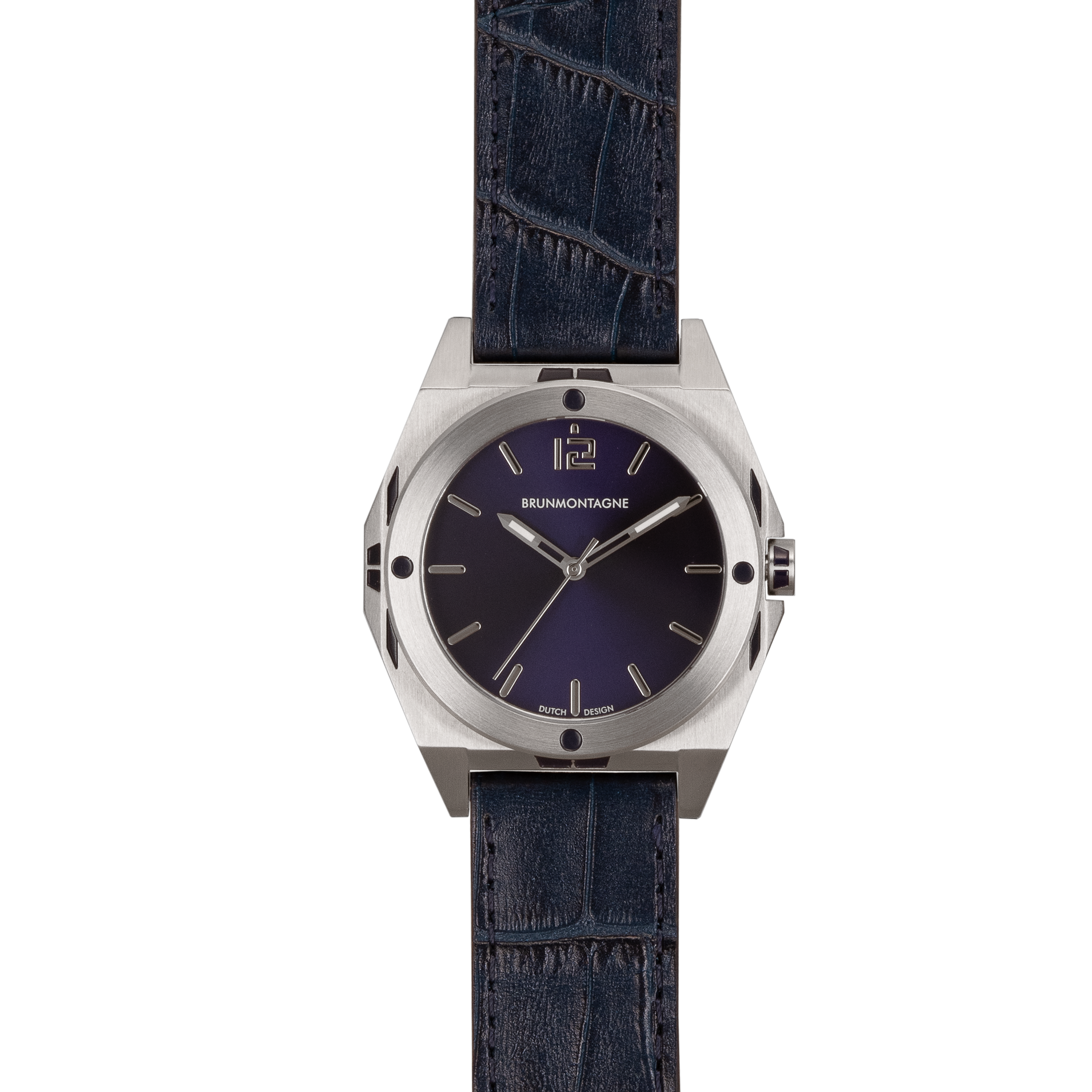 Blauw lederen band 40mm blauw