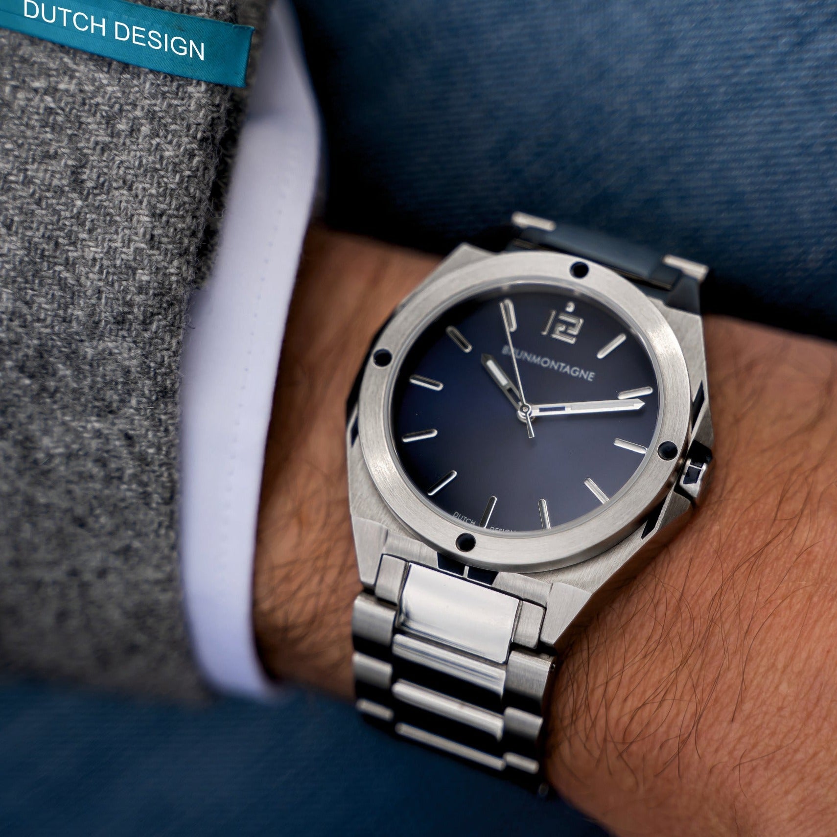 42mm Steel Blue Representor with Steel PCL bracelet and brushed bezel