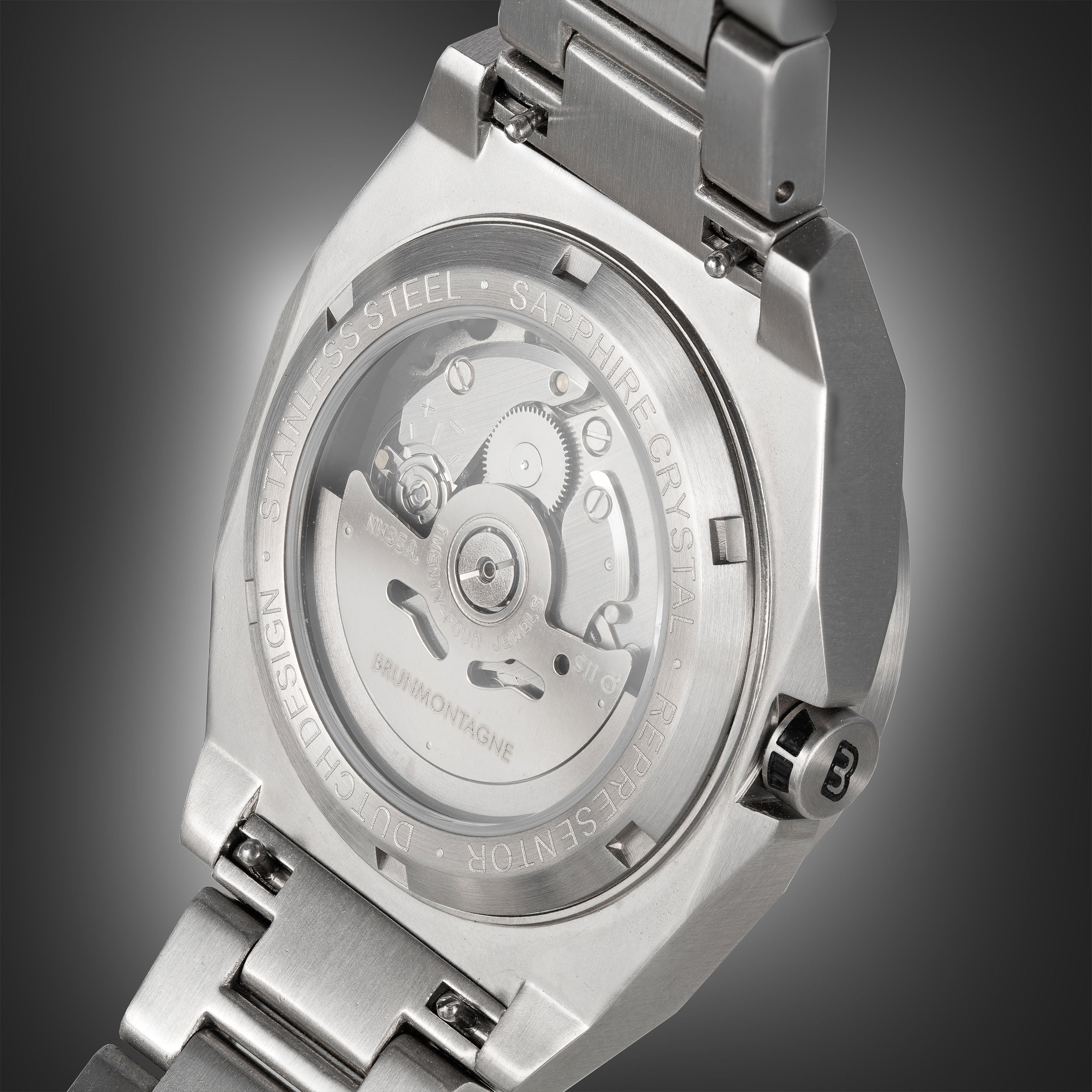 42mm Representor staal/zilver achterkant